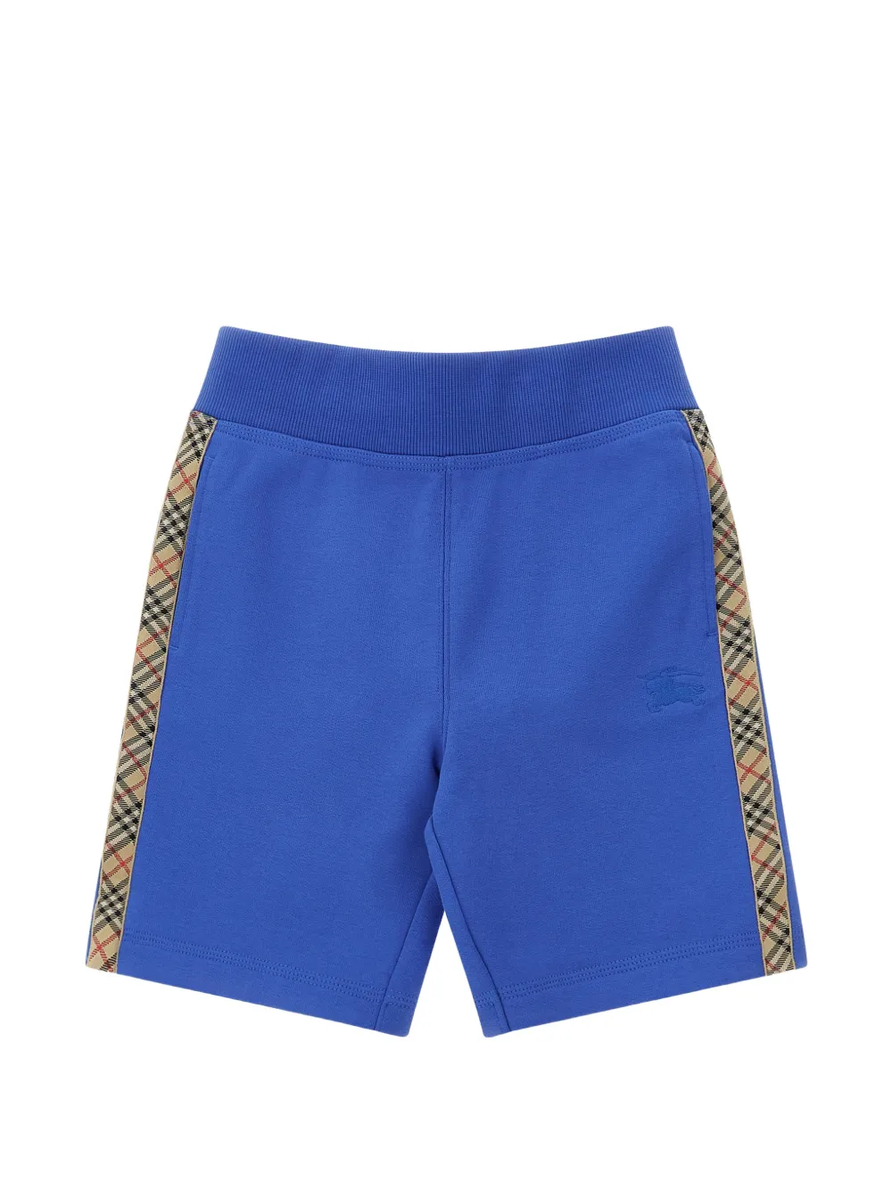 Burberry Kids check-side embroidered bermuda shorts - Blu