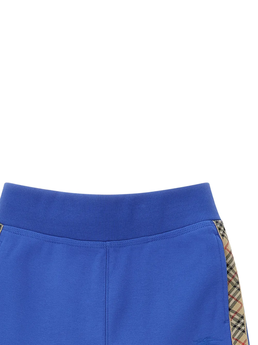  Burberry Kids Check-side Embroidered Bermuda Shorts - Blue 