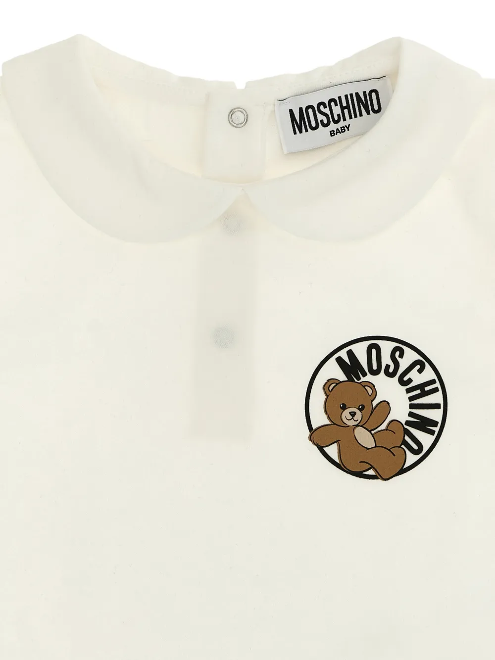  Moschino Kids Bear-patch Jumpsuit - Neutrals 