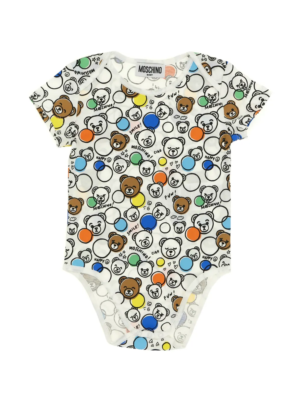 Moschino Kids Twee rompers met beerprint Wit
