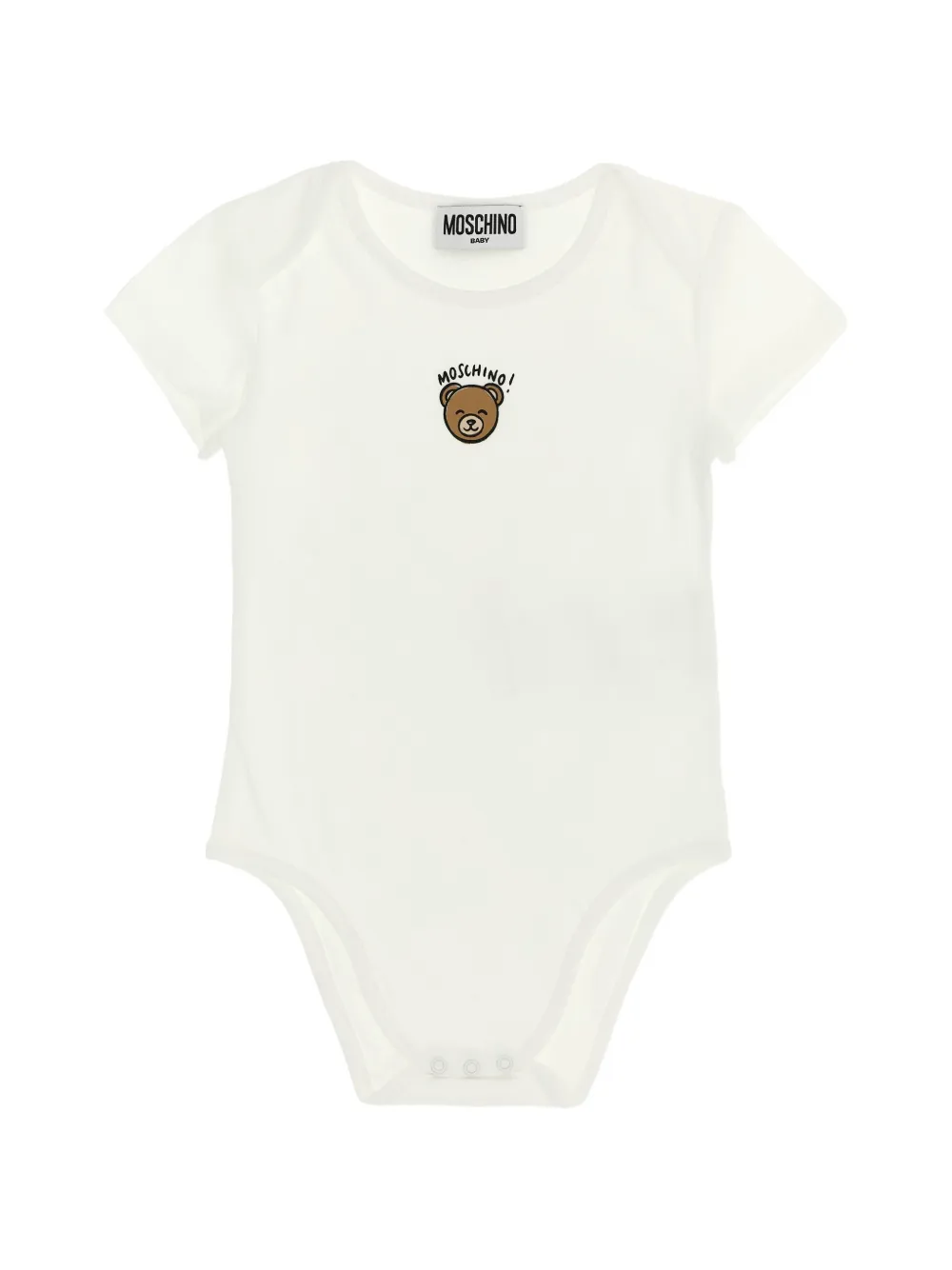 Moschino Kids Twee rompers met beerprint Wit