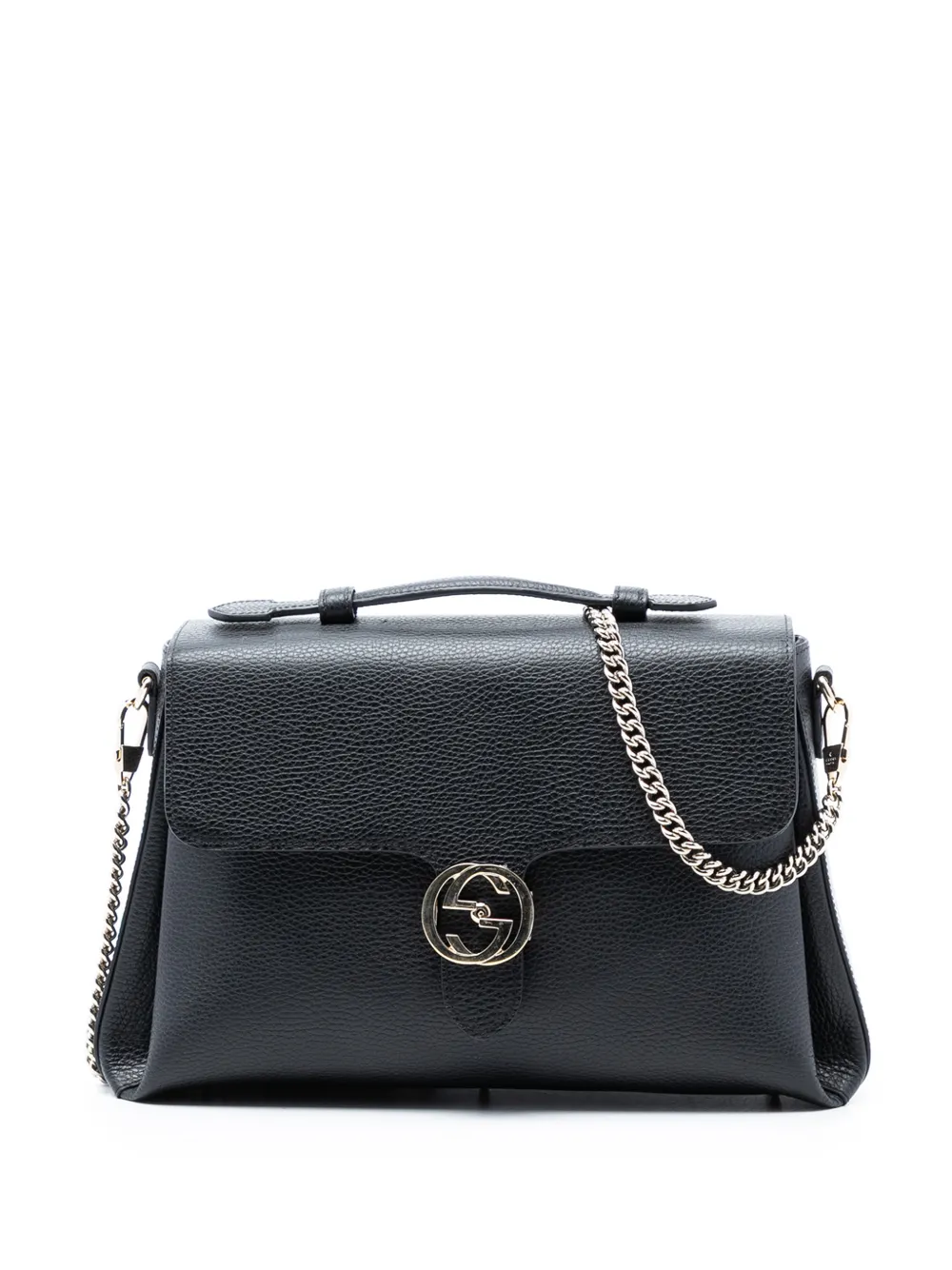 Gucci Pre-Owned Borsa a tracolla Dollar GG media in pelle di vitello 2016-2025 - Nero