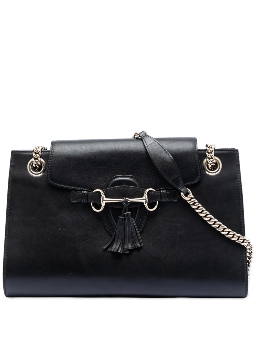 Gucci Pre-Owned 2016-2025 Large Leather Emily shoulder bag - Nero