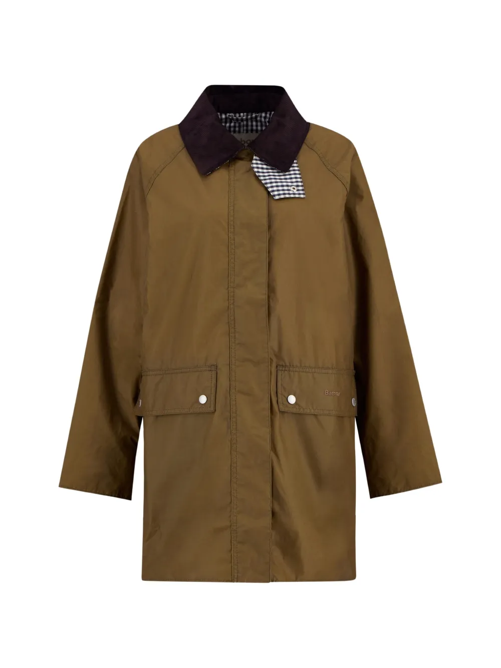 Barbour check-detail coat - Marrone