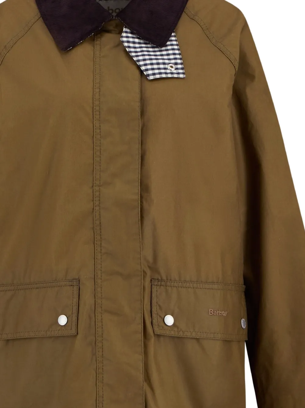  Barbour Check-detail Coat - Brown 