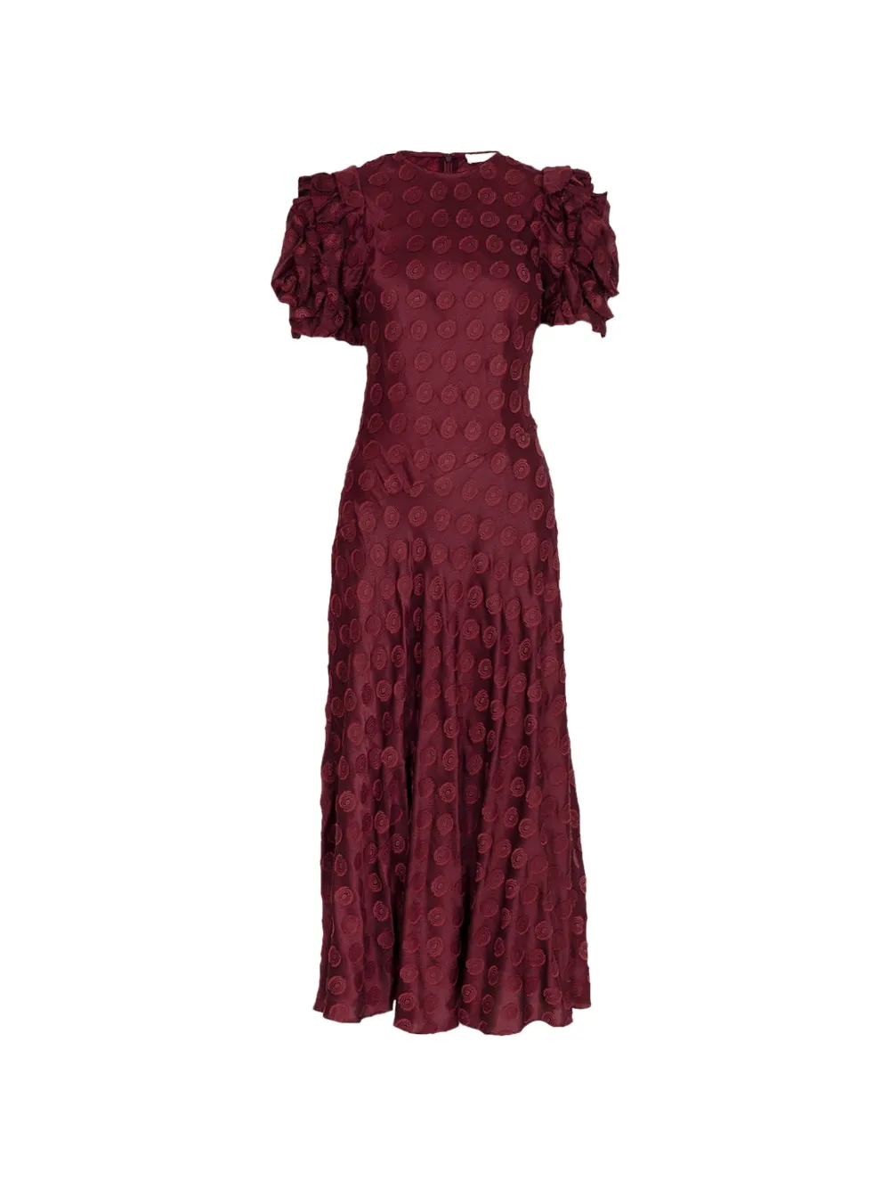 Ulla Johnson Elvia ruffled coupé-dots dress - Rosso