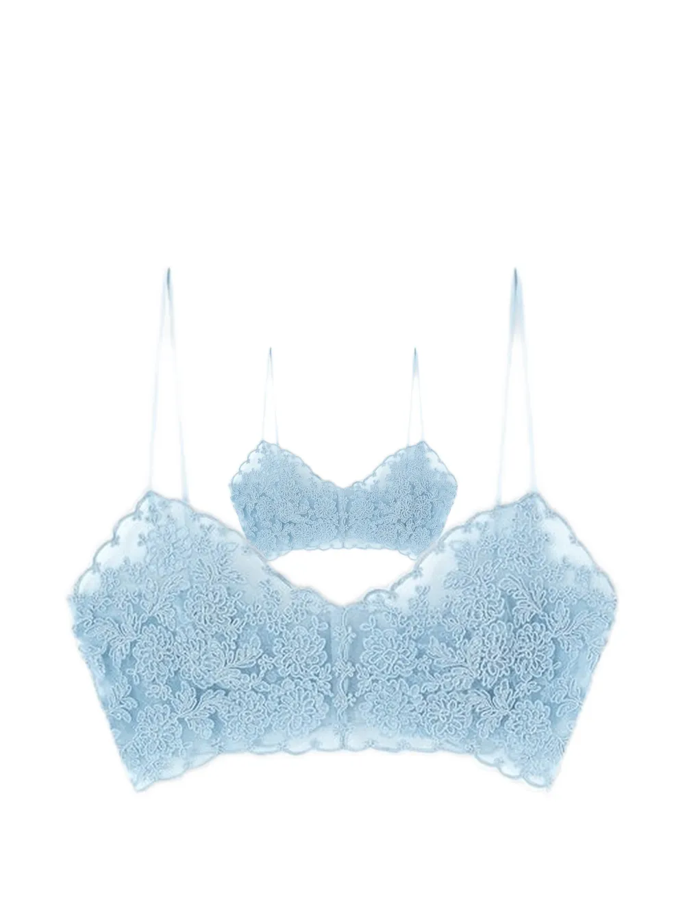 Ermanno Scervino lace scalloped top - Blu