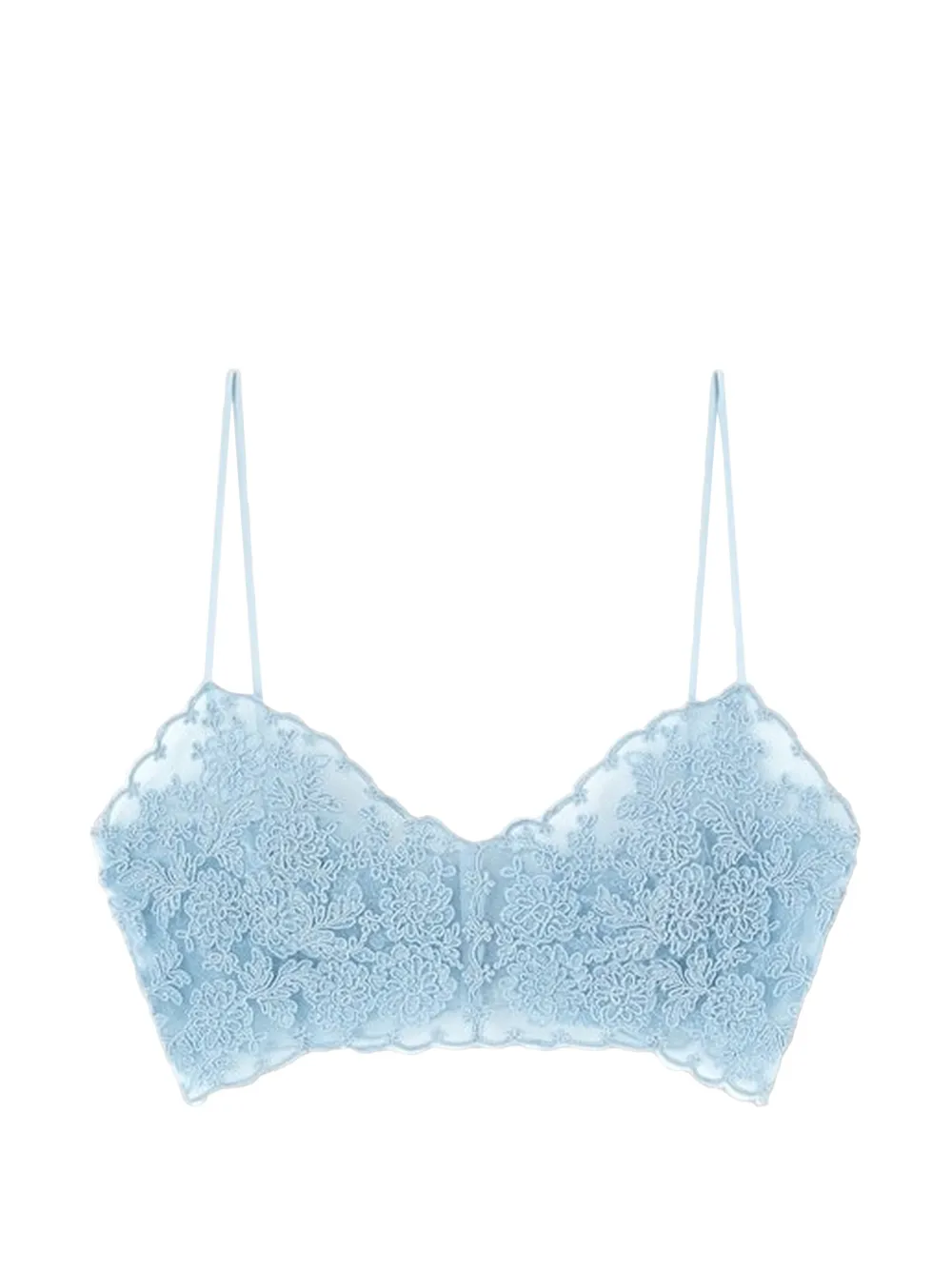 Ermanno Scervino lace scalloped top - Blu