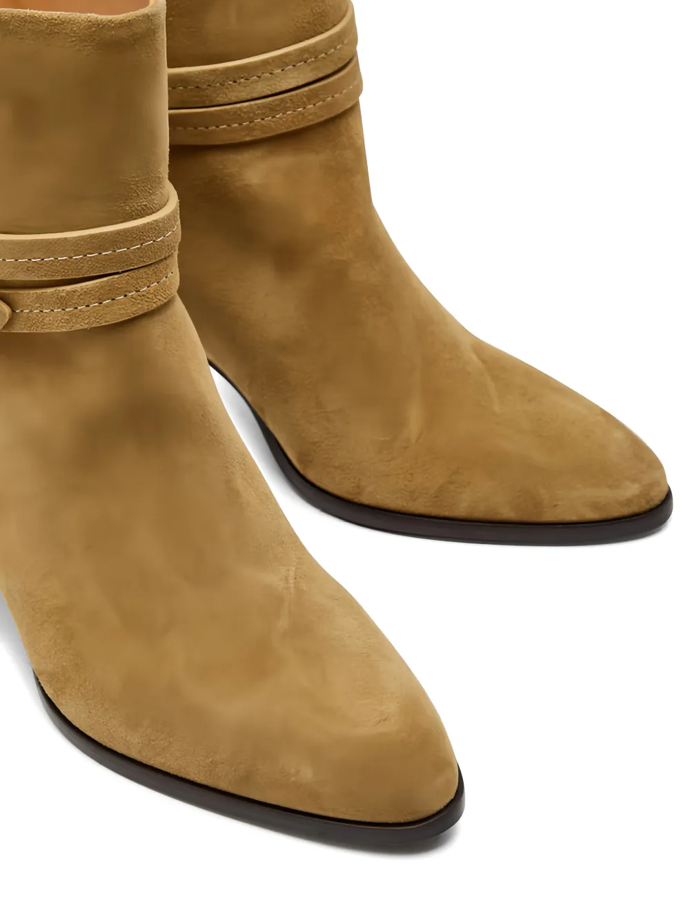 ISABEL MARANT Meyli enkellaarzen met bandje Beige