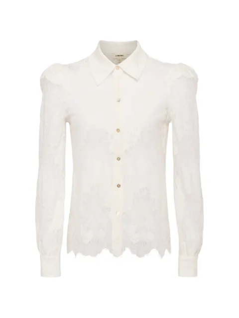 L'Agence Jenica lace puff-sleeve shirt