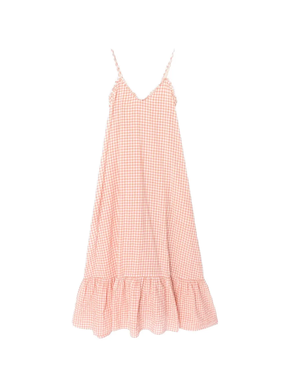 Xirena Taytum gingham ruffled midi dress - Rosa