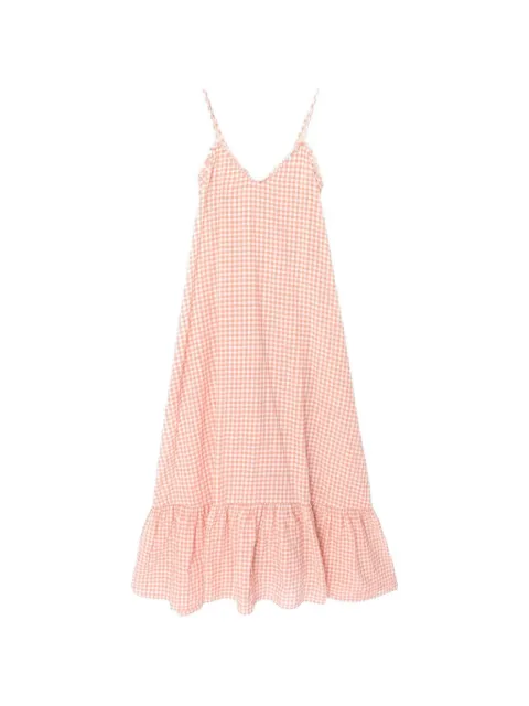 Xirena Taytum gingham ruffled midi dress