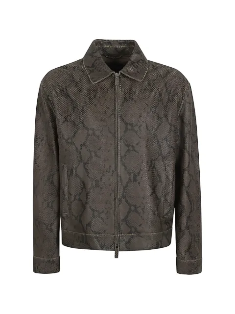 Emporio Armani zip-fastening patterned jacket