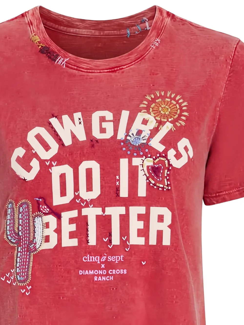  Cinq A Sept Lettering T-shirt - Red 