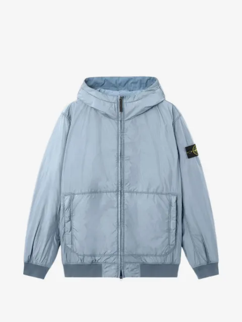 Stone Island chamarra con capucha y bolsillo
