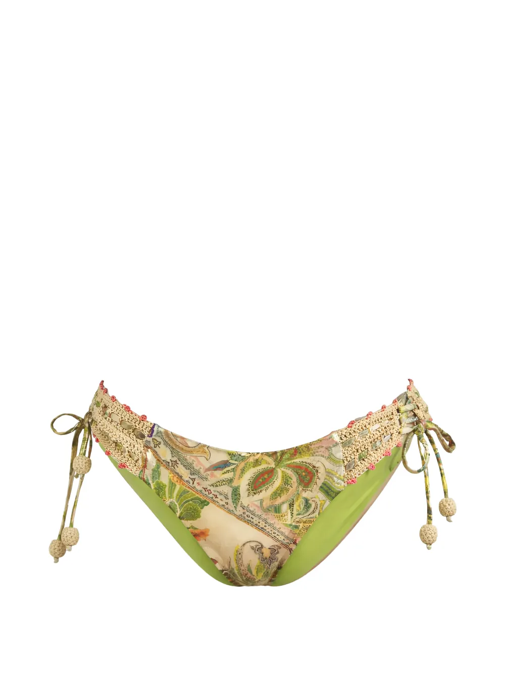 Del Maar Aru paisley-crochet bikini bottoms - Toni neutri