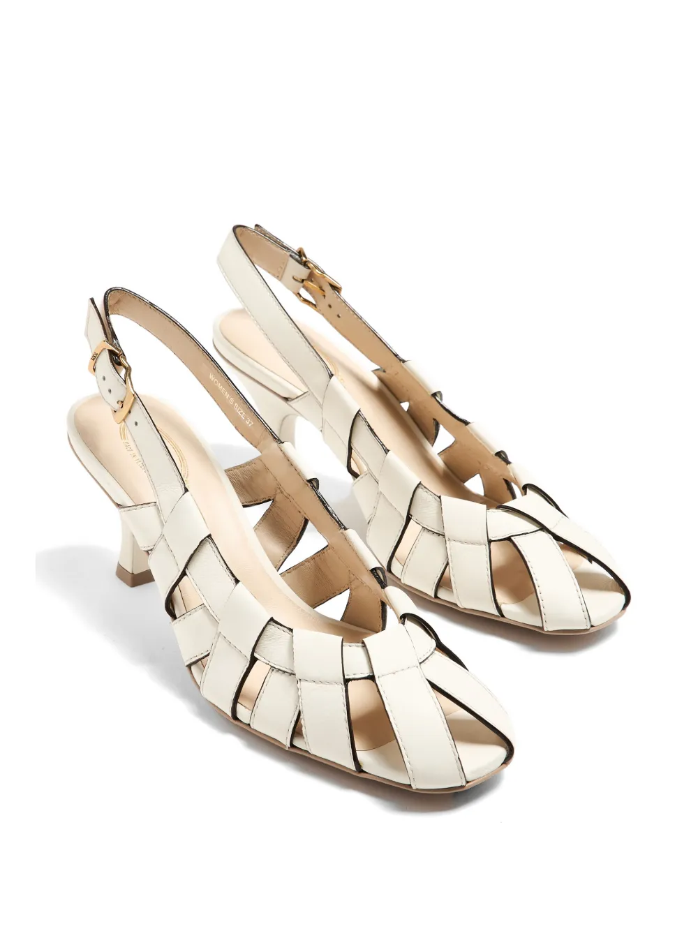 Tod's leather slingback pumps Beige