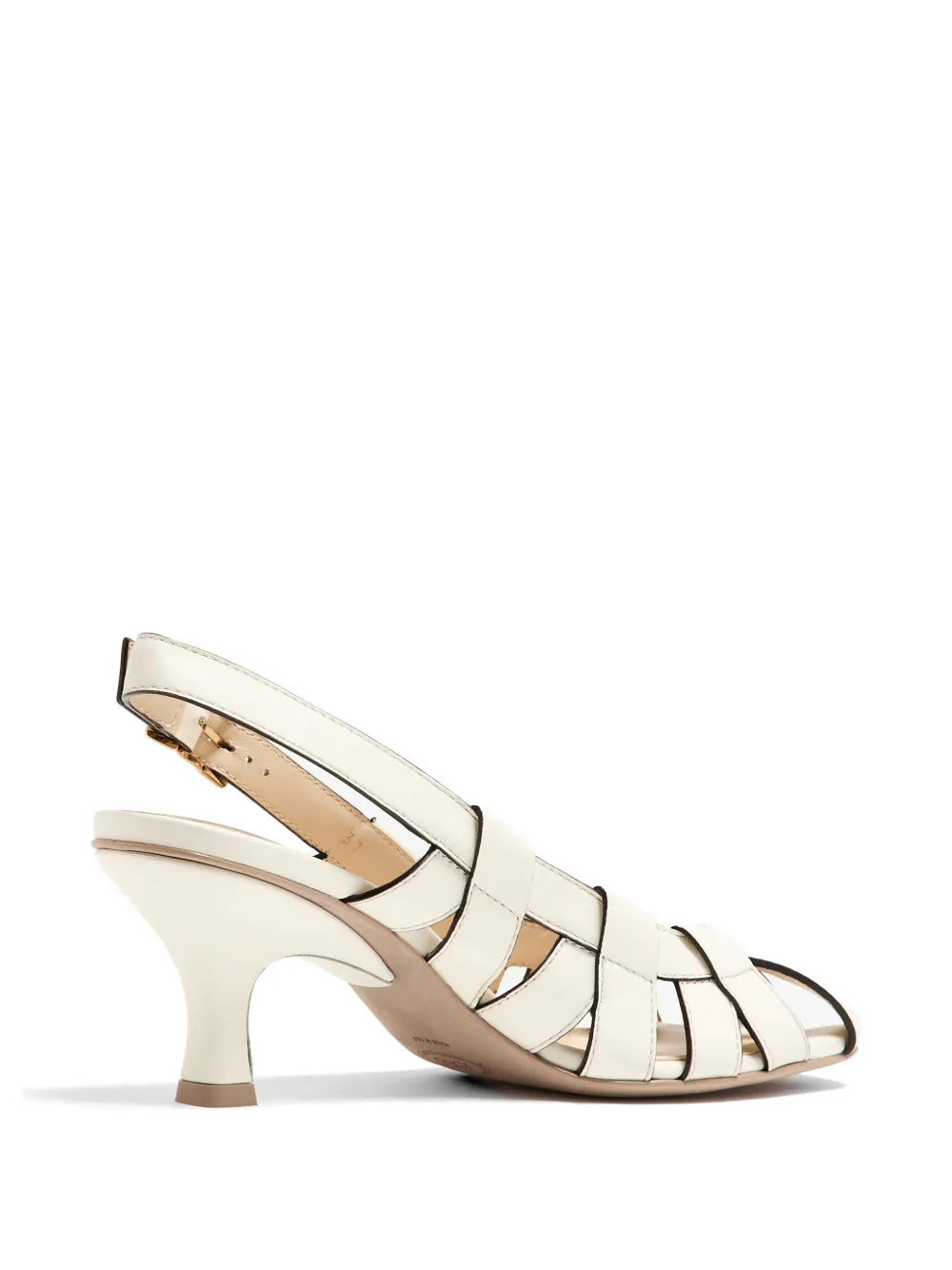 Tod's leather slingback pumps Beige