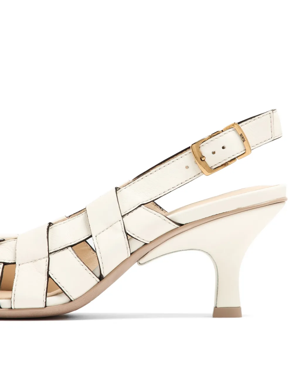 Tod's leather slingback pumps Beige