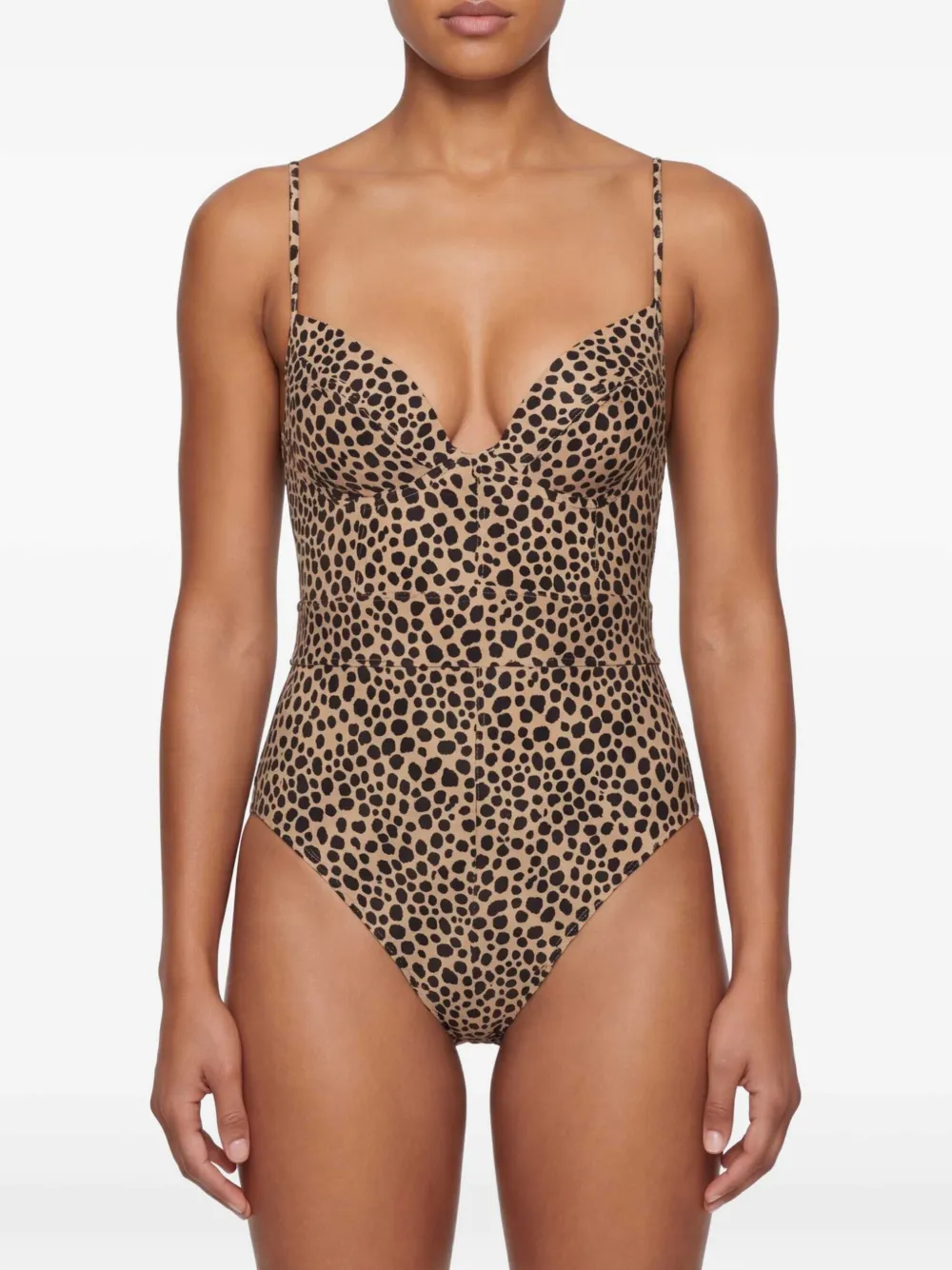Michael Kors Badpak met dierenprint Beige