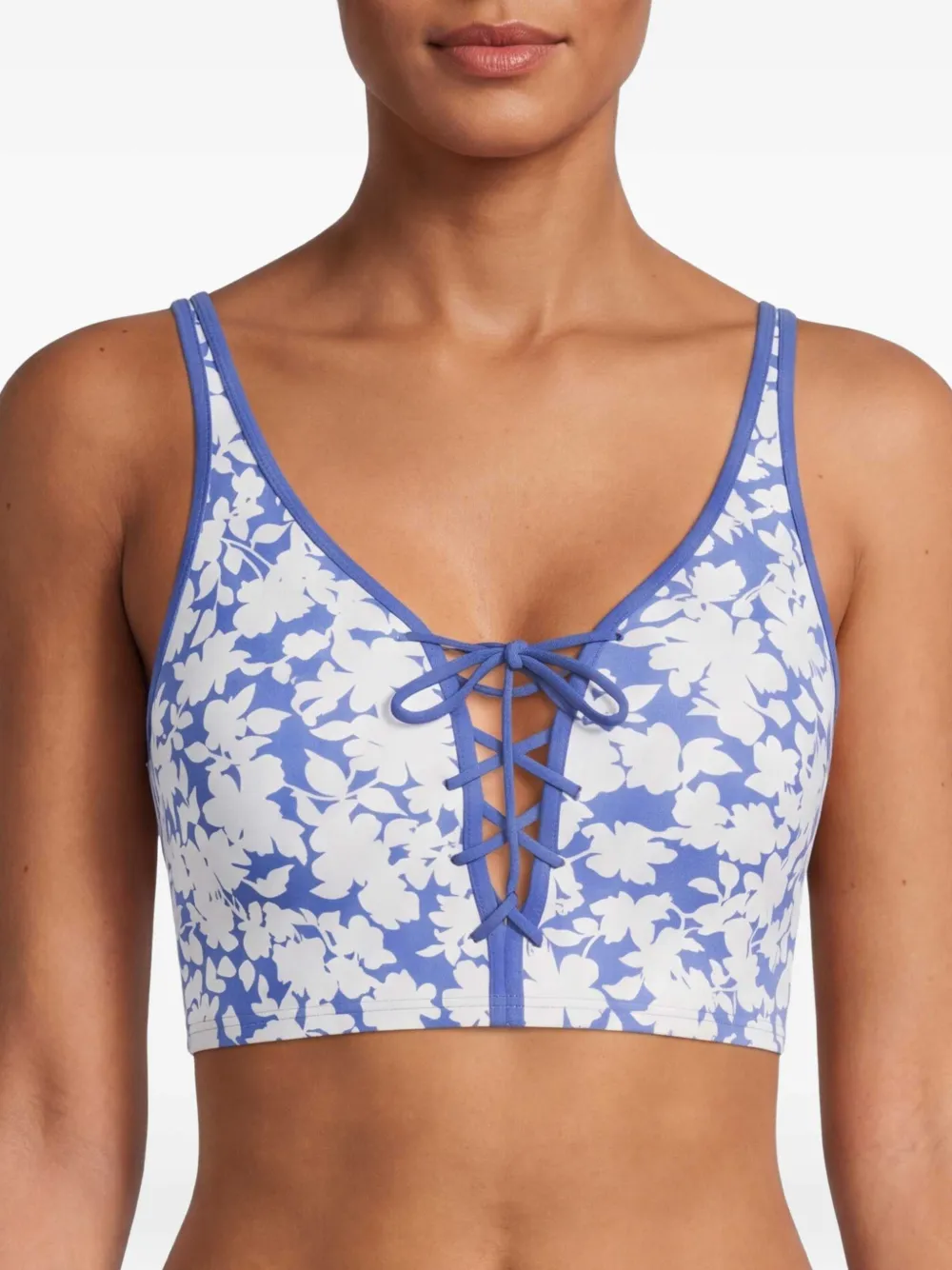 Michael Kors Bikinitop met bloemenprint Blauw