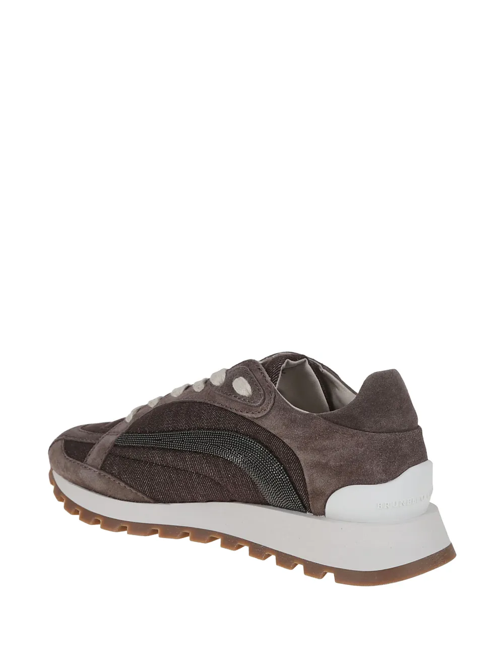 Brunello Cucinelli Sneakers met kralendetail Bruin