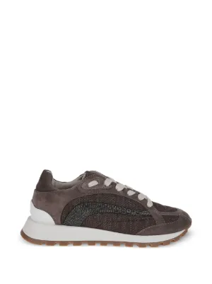 BRUNELLO CUCINELLI スニーカー グレー モニーレ装飾 Brunello Cucinelli モニーレ スニーカー | グレー | FARFETCH JP