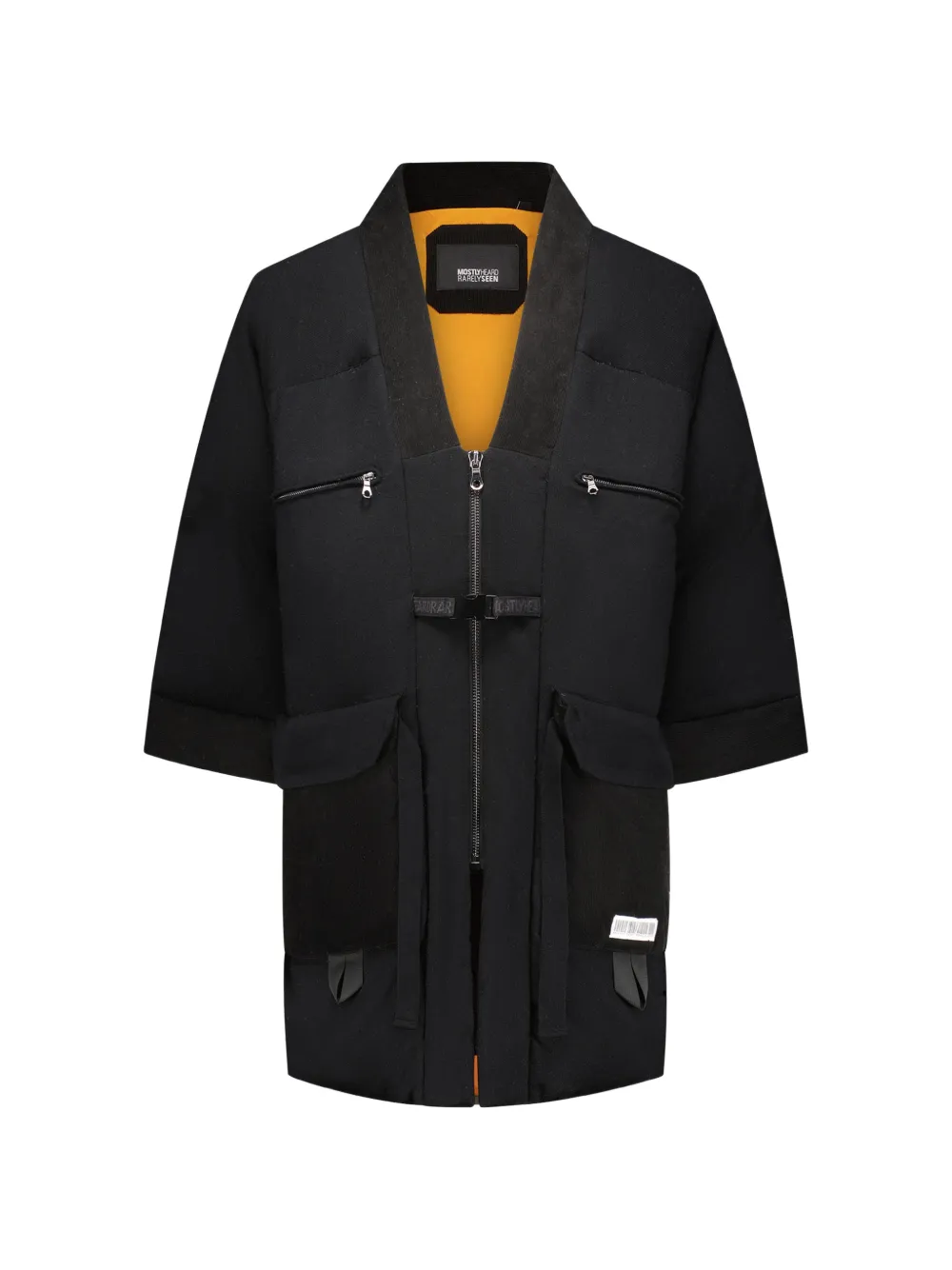 Mostly Heard Rarely Seen V-neck coat - Nero