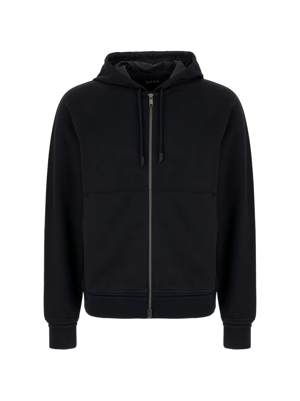 Zegna zip-fastening hooded sweatshirt - Blu