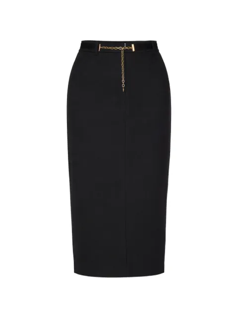 Veronica Beard Saia midi Hoffman com cinto