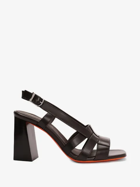 Santoni Venere woven strap pumps