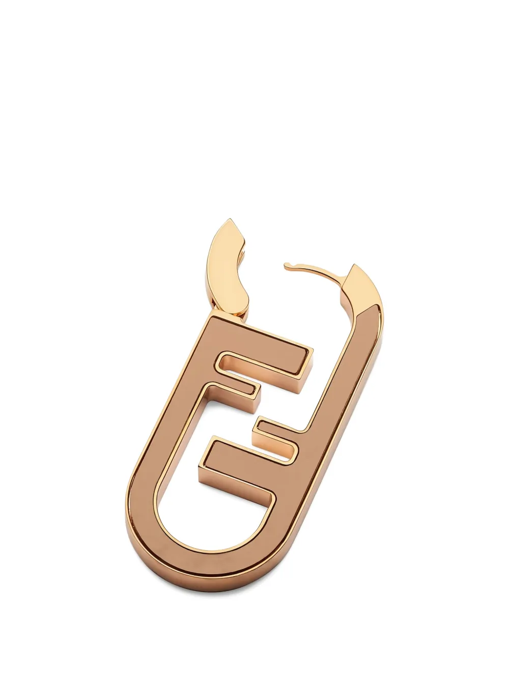  Fendi O'lock Logo-plaque Earring - Pink 
