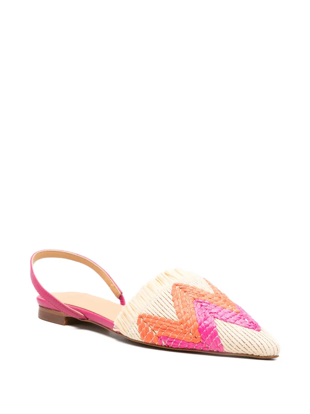 Castañer Berta fringed flat pumps Roze