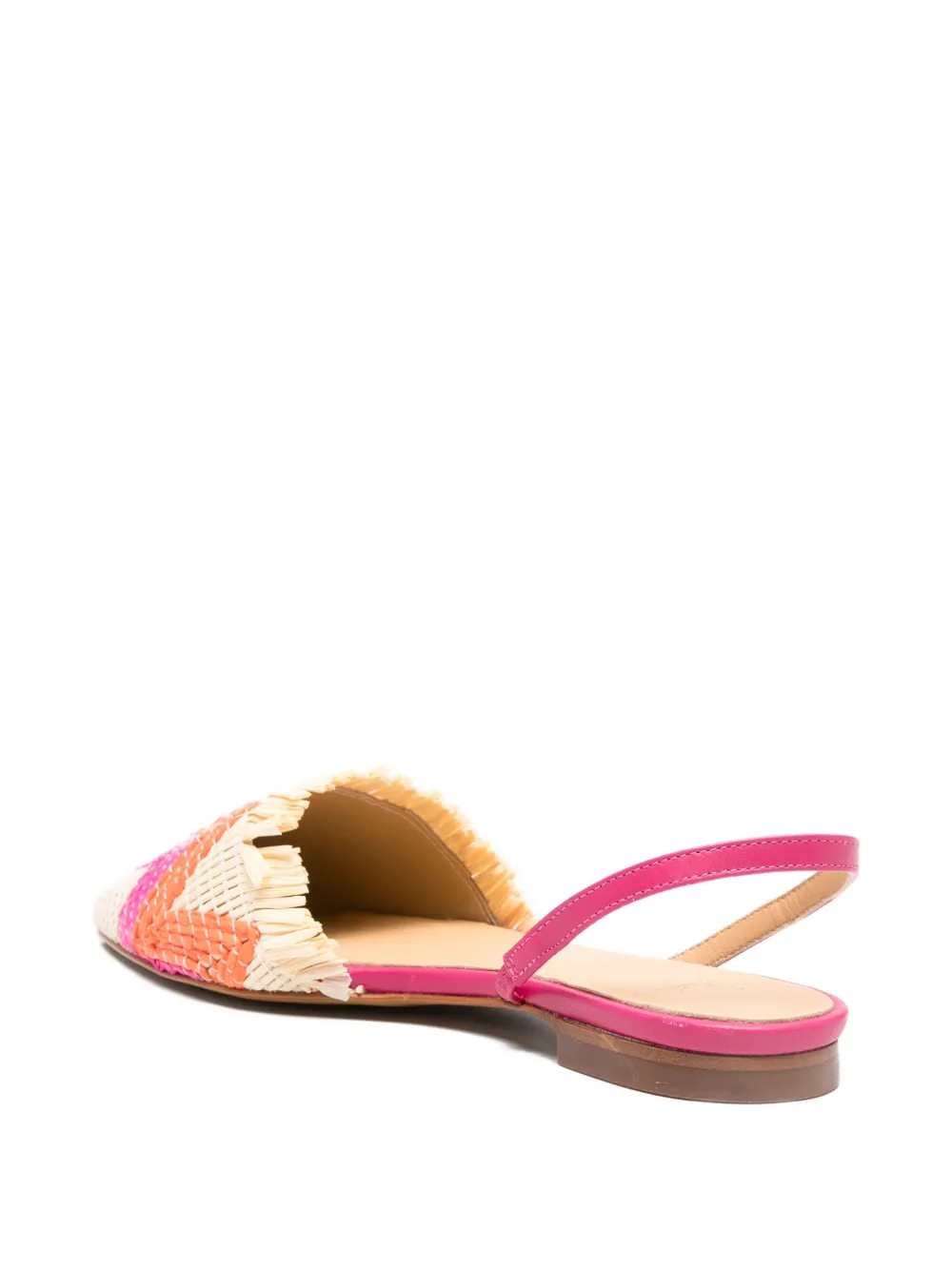 Castañer Berta fringed flat pumps Roze