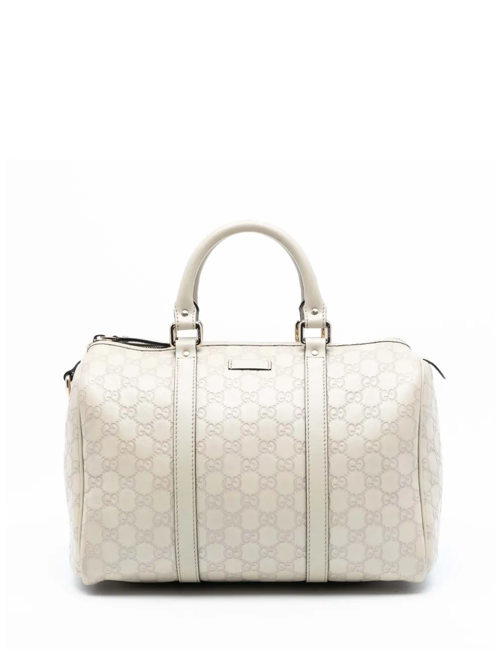Gucci Pre-Owned 2016-2026 Medium Guccissima Joy boston bag - White