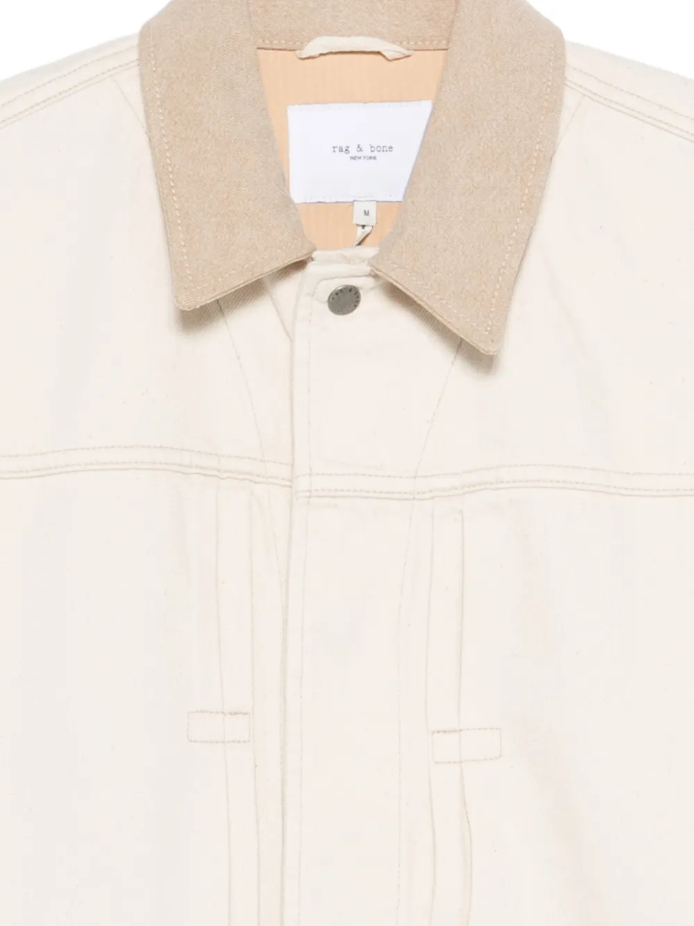  Rag & Bone Tonal Collar Denim Jacket - Neutrals 
