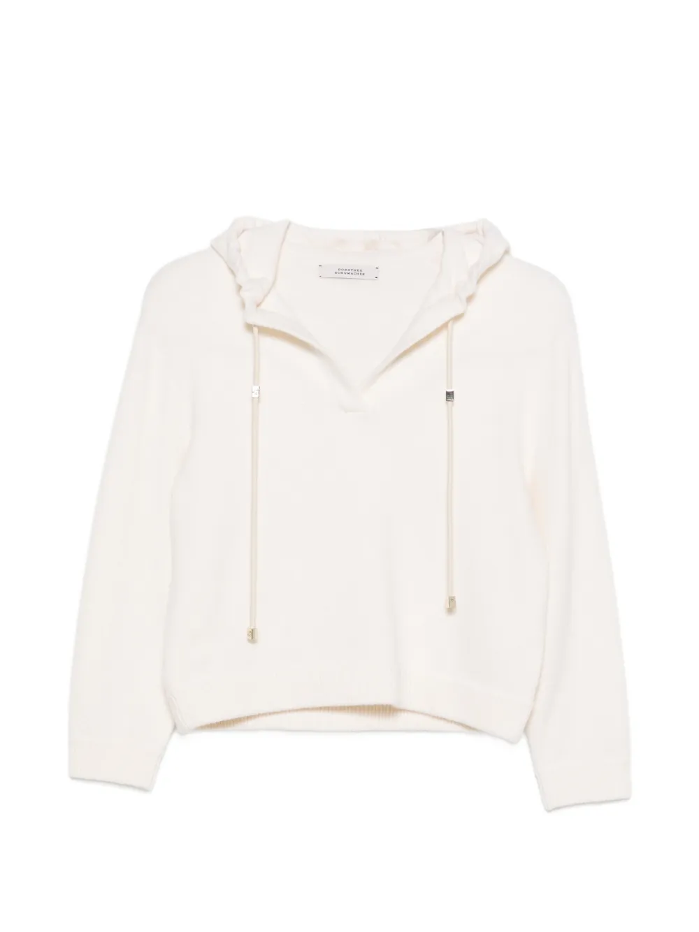 Dorothee Schumacher hooded V-neck sweater - Neutrals