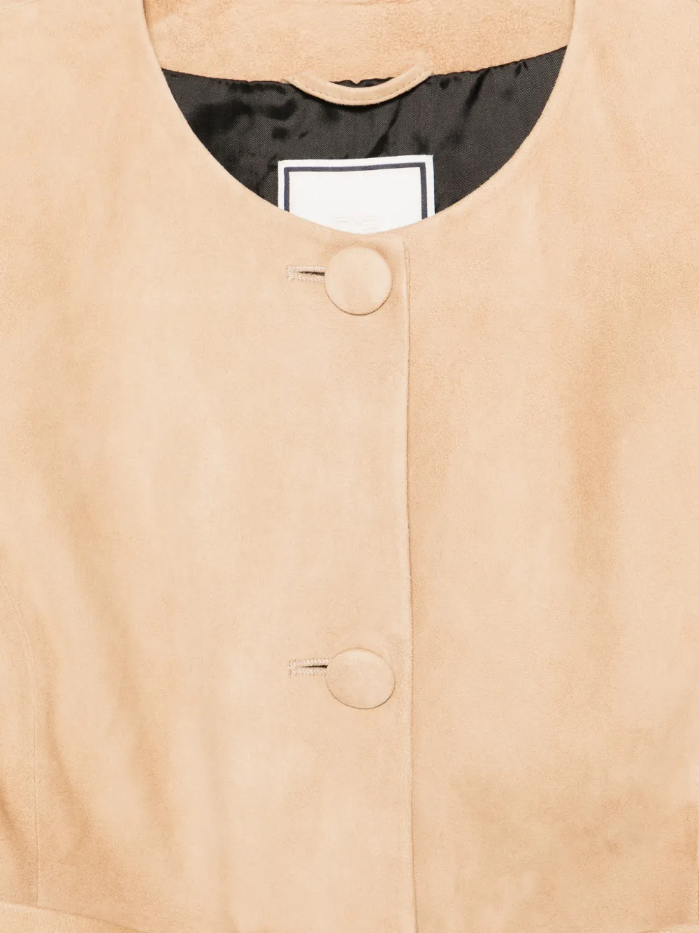 Tagliatore Betta cropped jack met knopen Beige