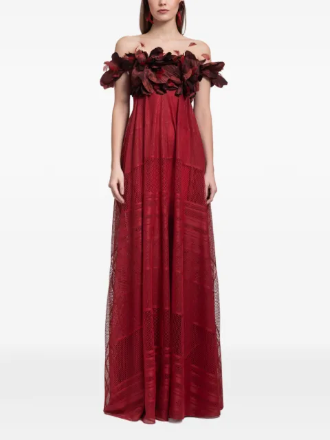 Gemy Maalouf vestido largo con hombros descubiertos