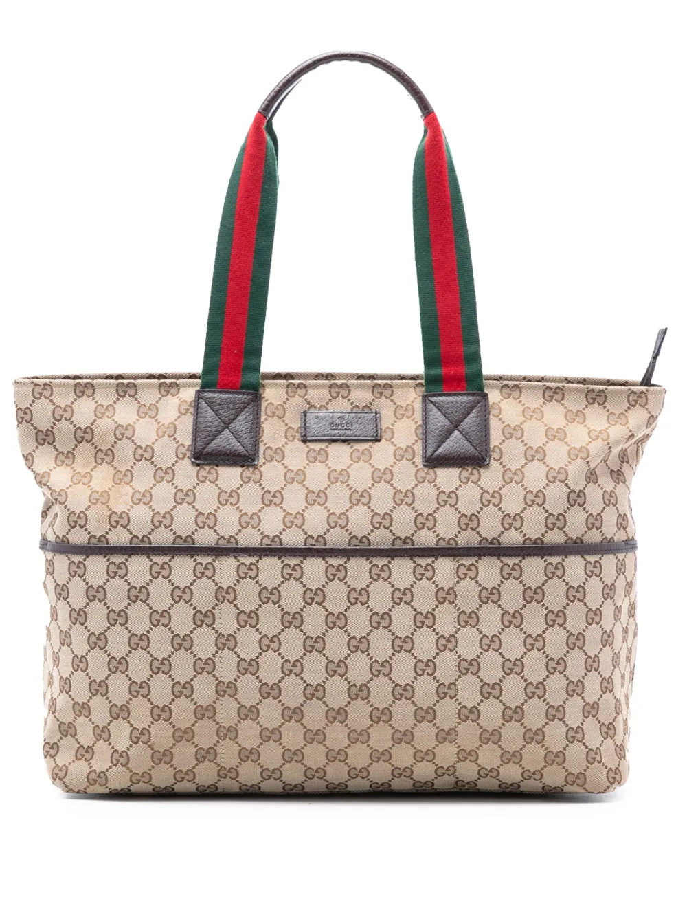 Gucci Pre-Owned 2016-2026 GG Canvas Web tote bag - Marrone