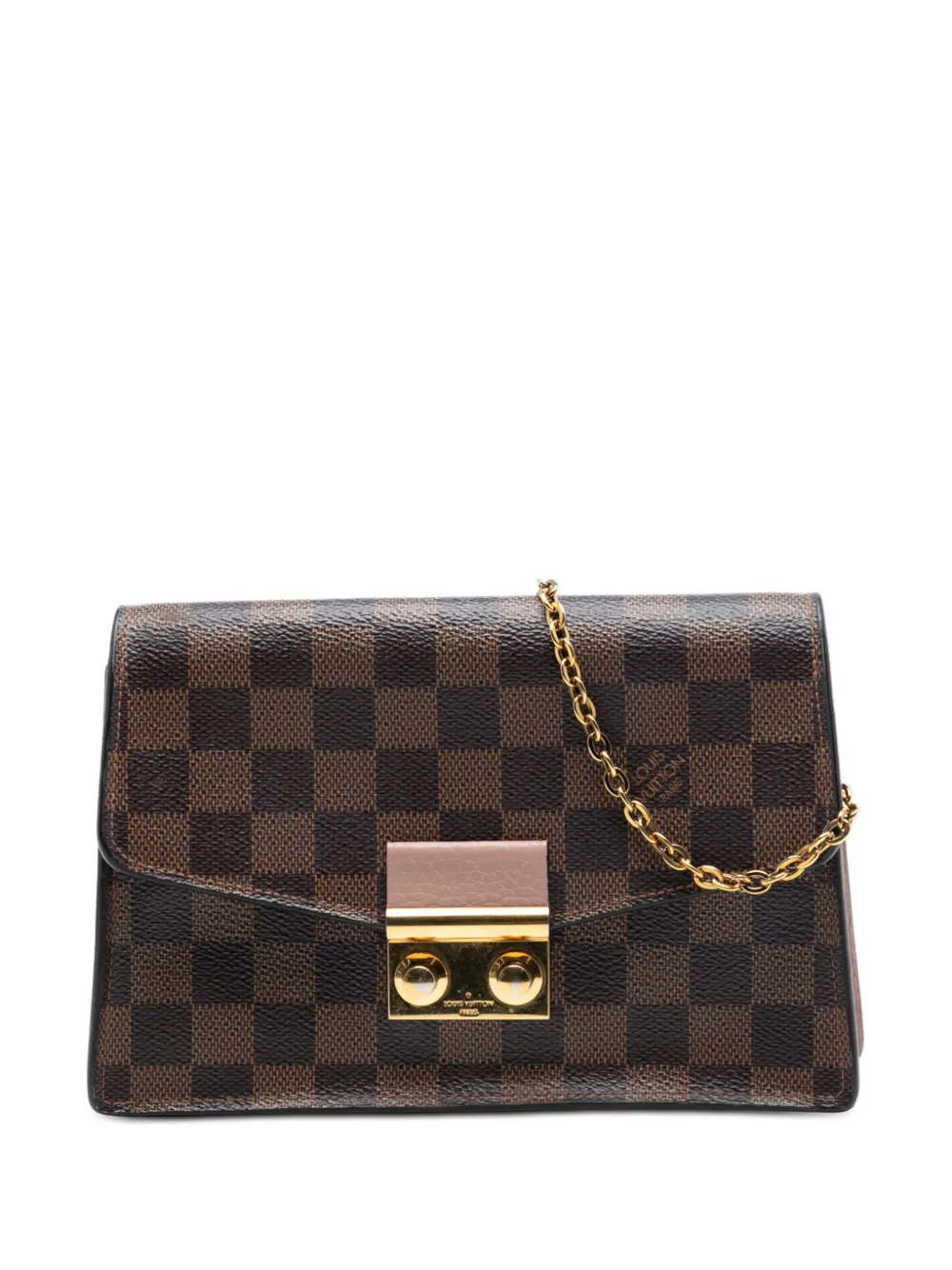 Louis Vuitton Pre-Owned 2020 Damier Ebene Croisette Chain Wallet crossbody bag - Marrone