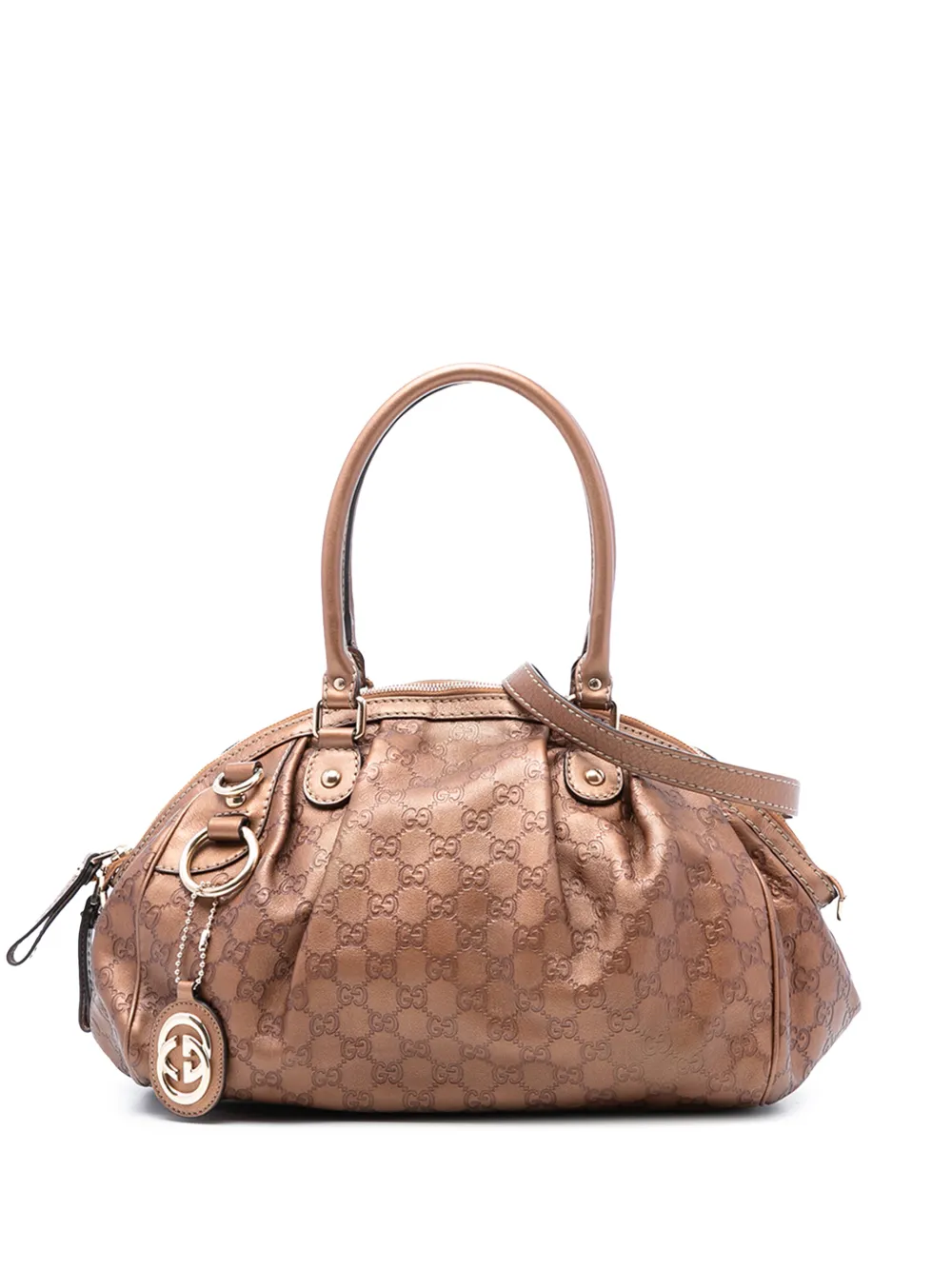 Gucci Pre-Owned Borsa a tracolla Guccissima Sukey 2016-2025 - Marrone