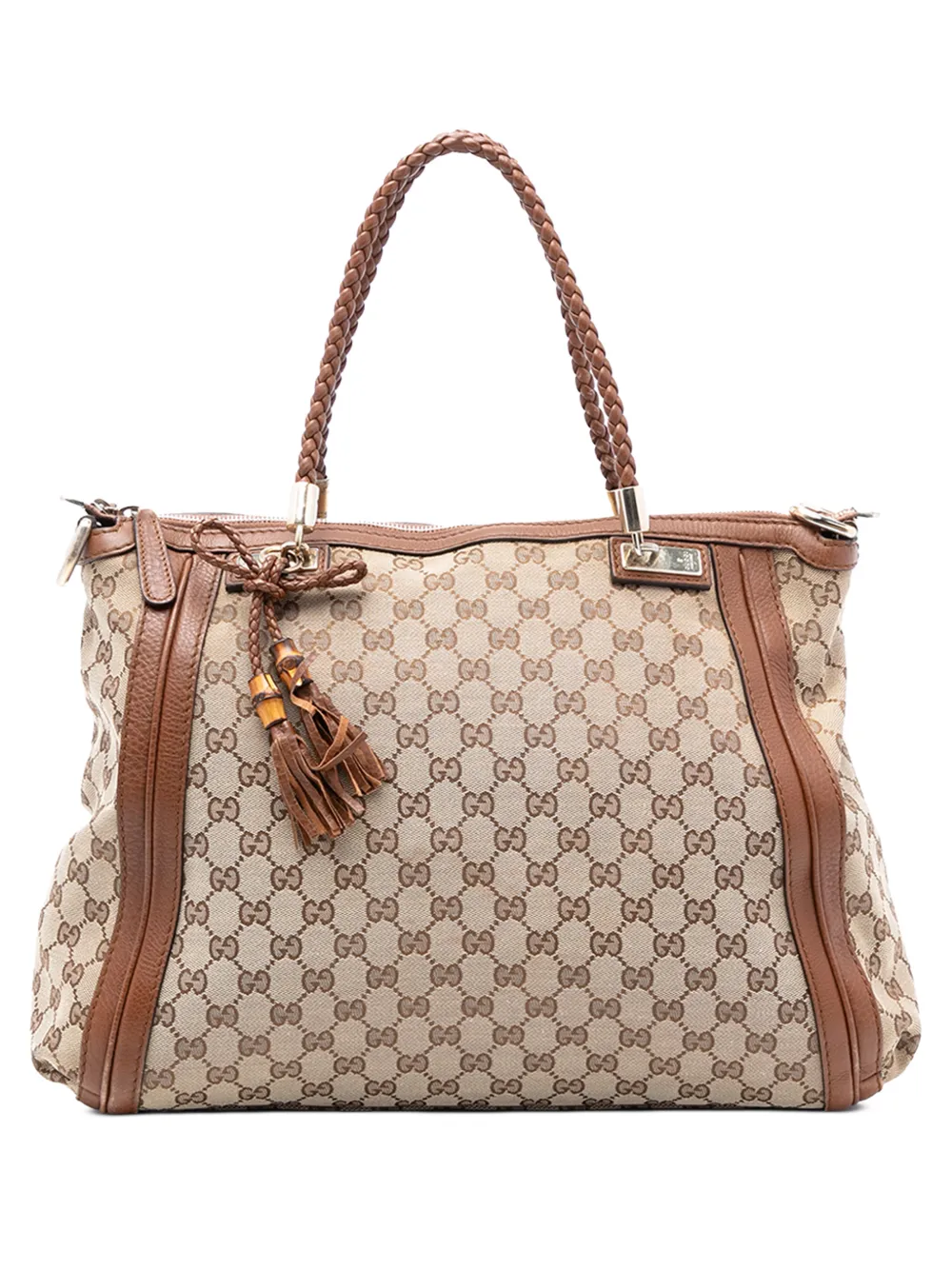 Gucci Pre-Owned Borsa a tracolla Bella grande in tela GG 2016-2026 - Marrone