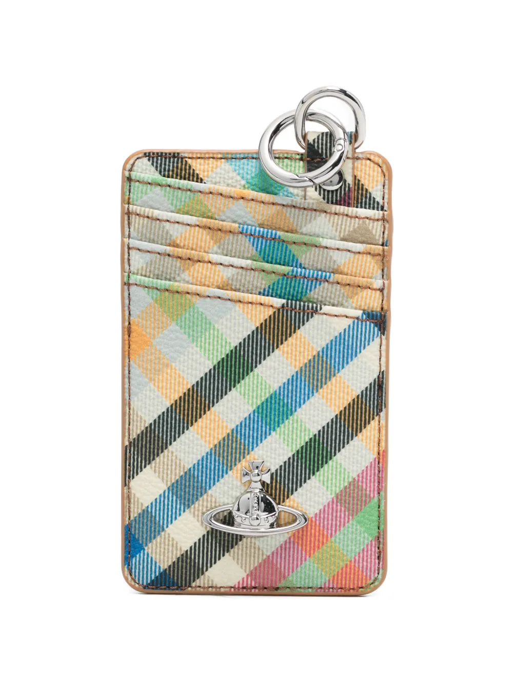 Vivienne Westwood plaid vertical card holder - Blu