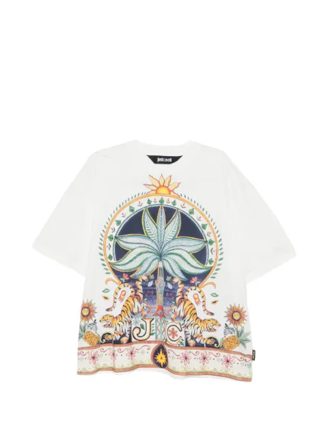 Just Cavalli tiger floral-print T-shirt