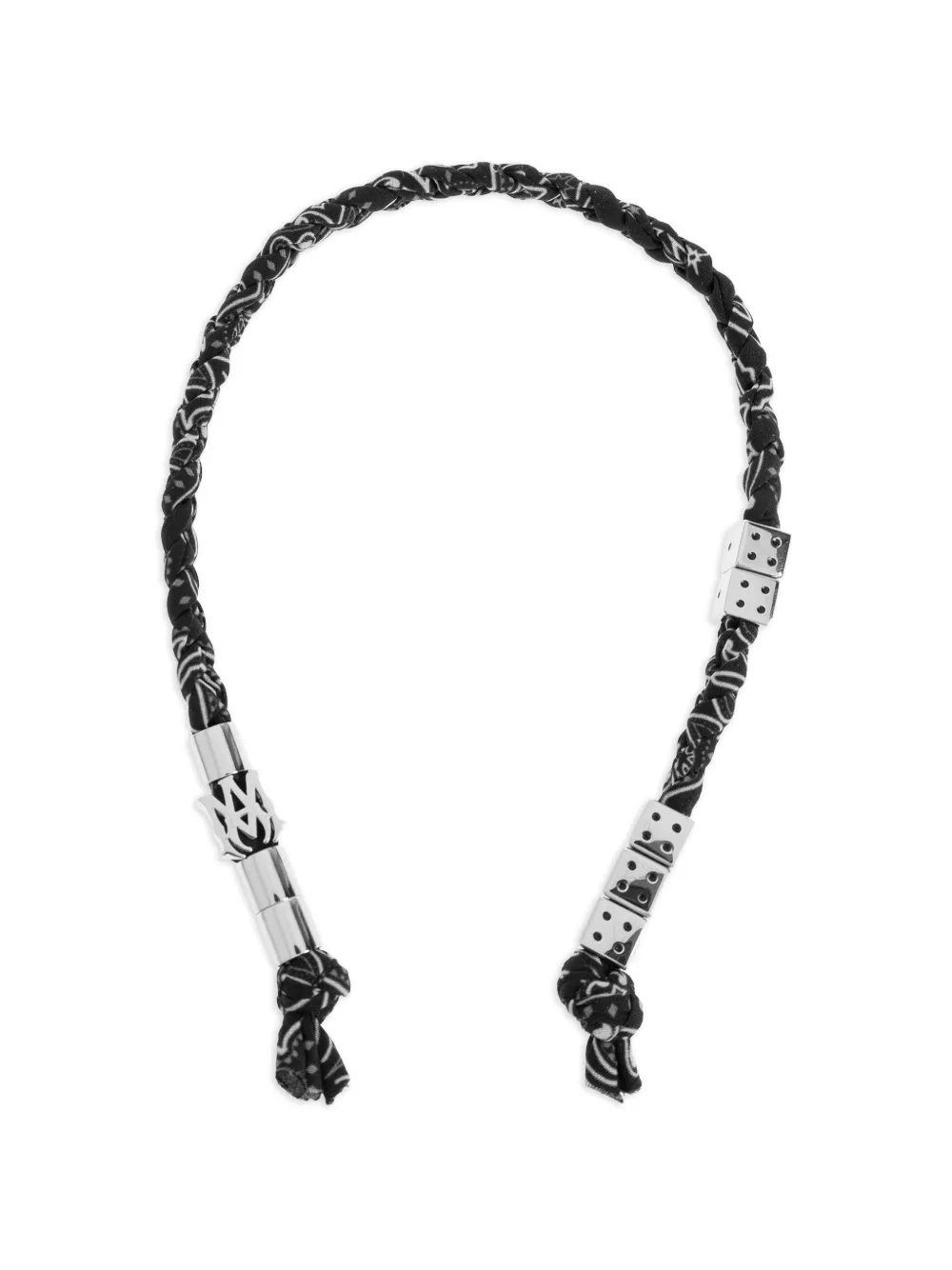 AMIRI Braided keyring - Argento