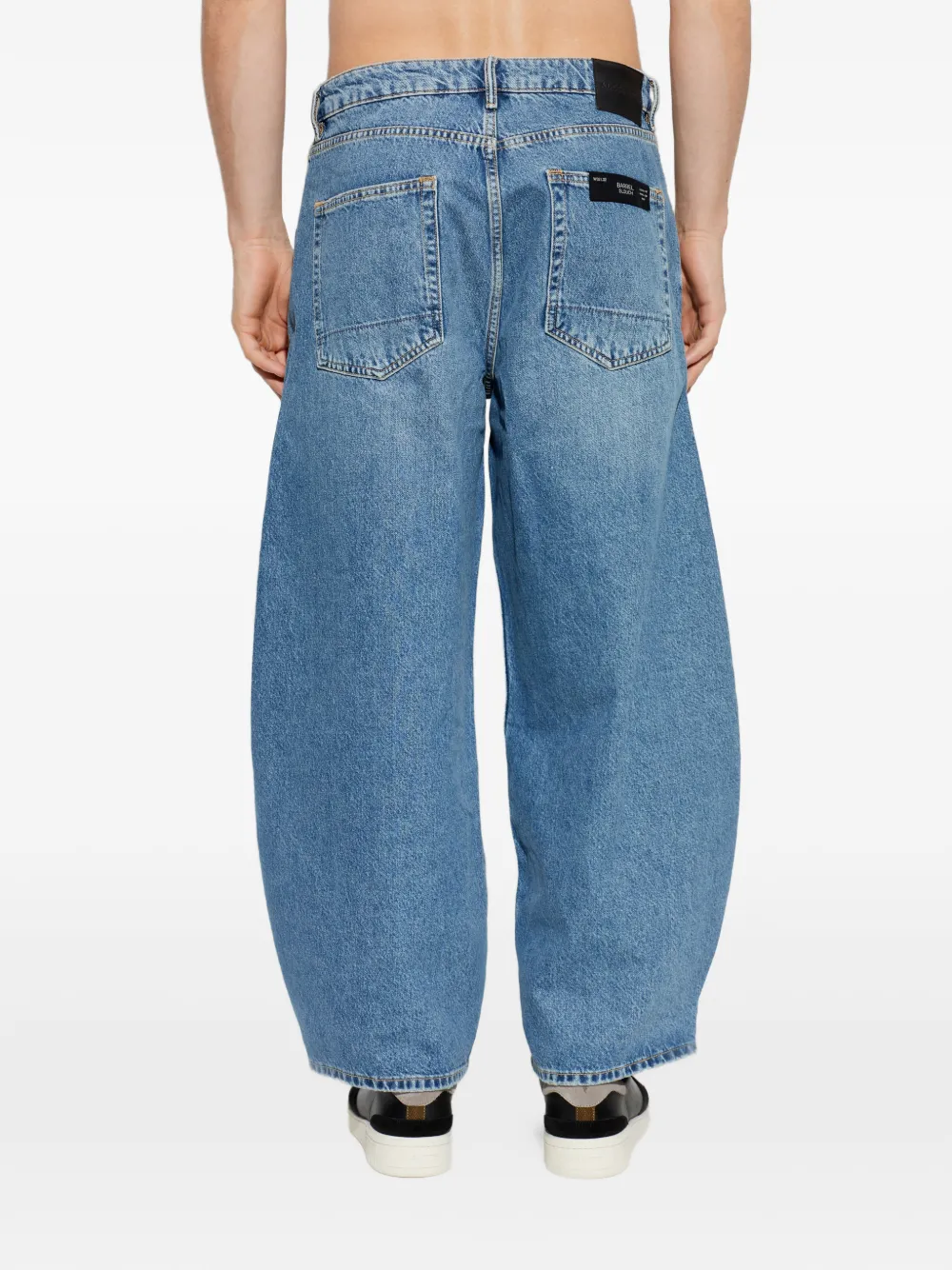 AllSaints Barrel jeans met wijde pijpen en vlakken Blauw