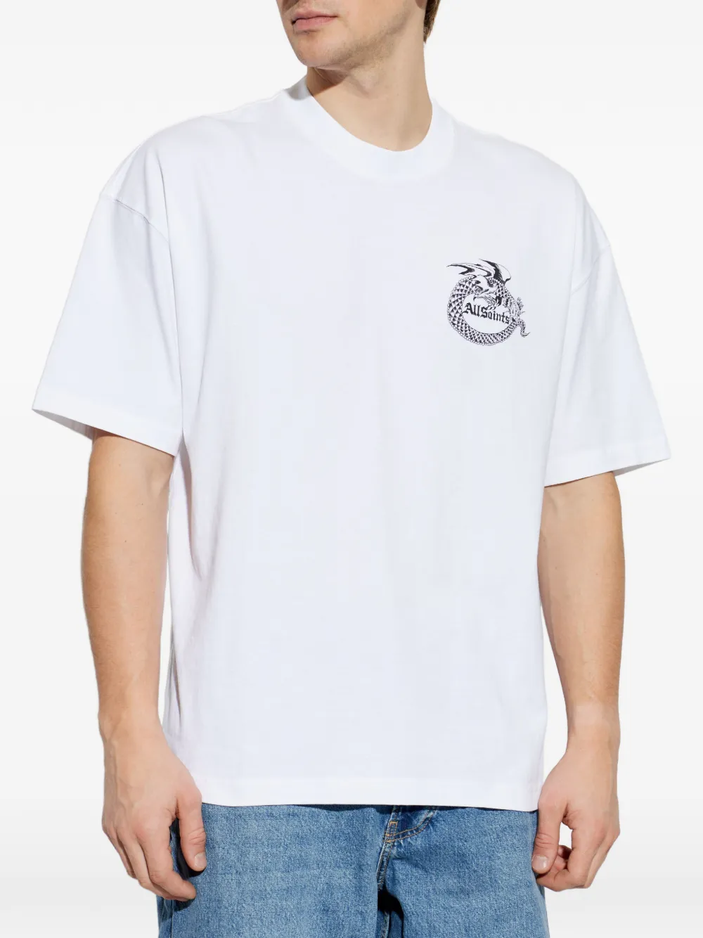 AllSaints T-shirt met grafische print Wit