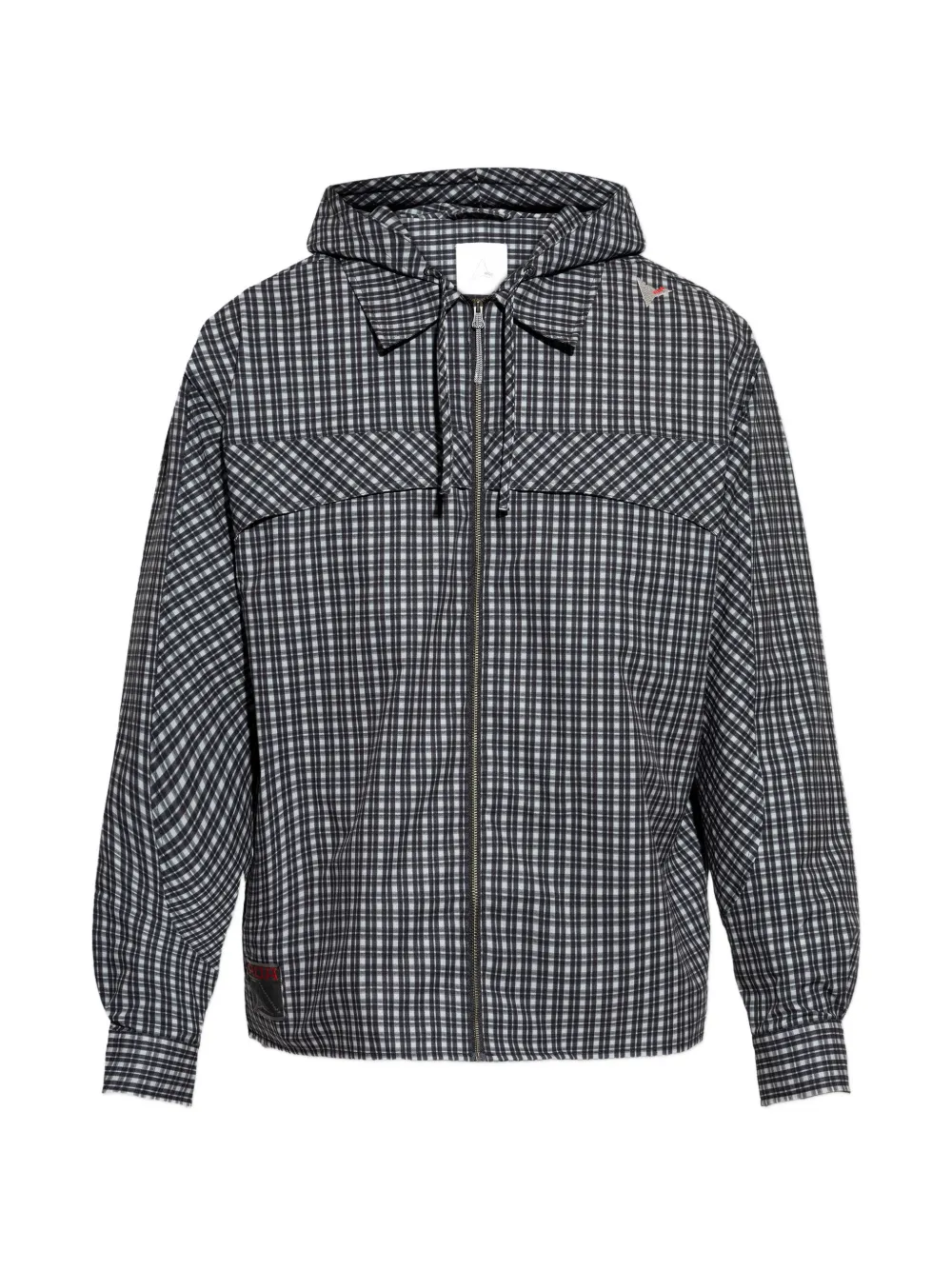 ROA Aair Flowave hooded checked jacket - Nero
