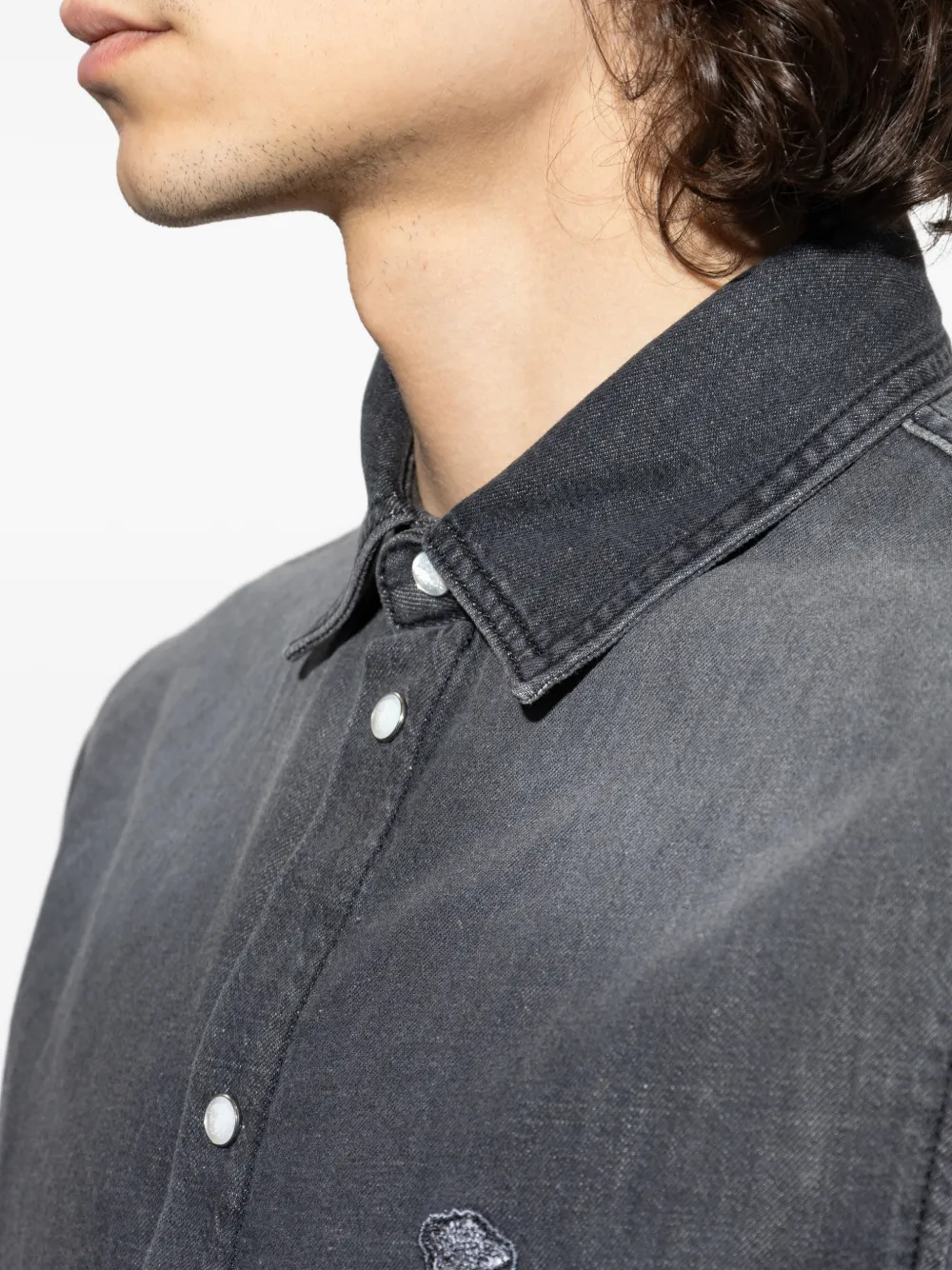Versace Denim overhemd Grijs